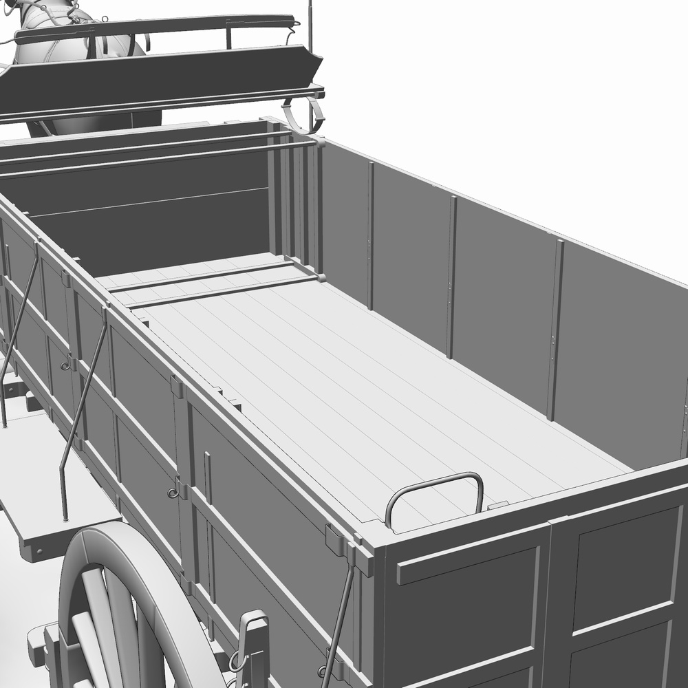 クリスタ用 二頭立て幌馬車