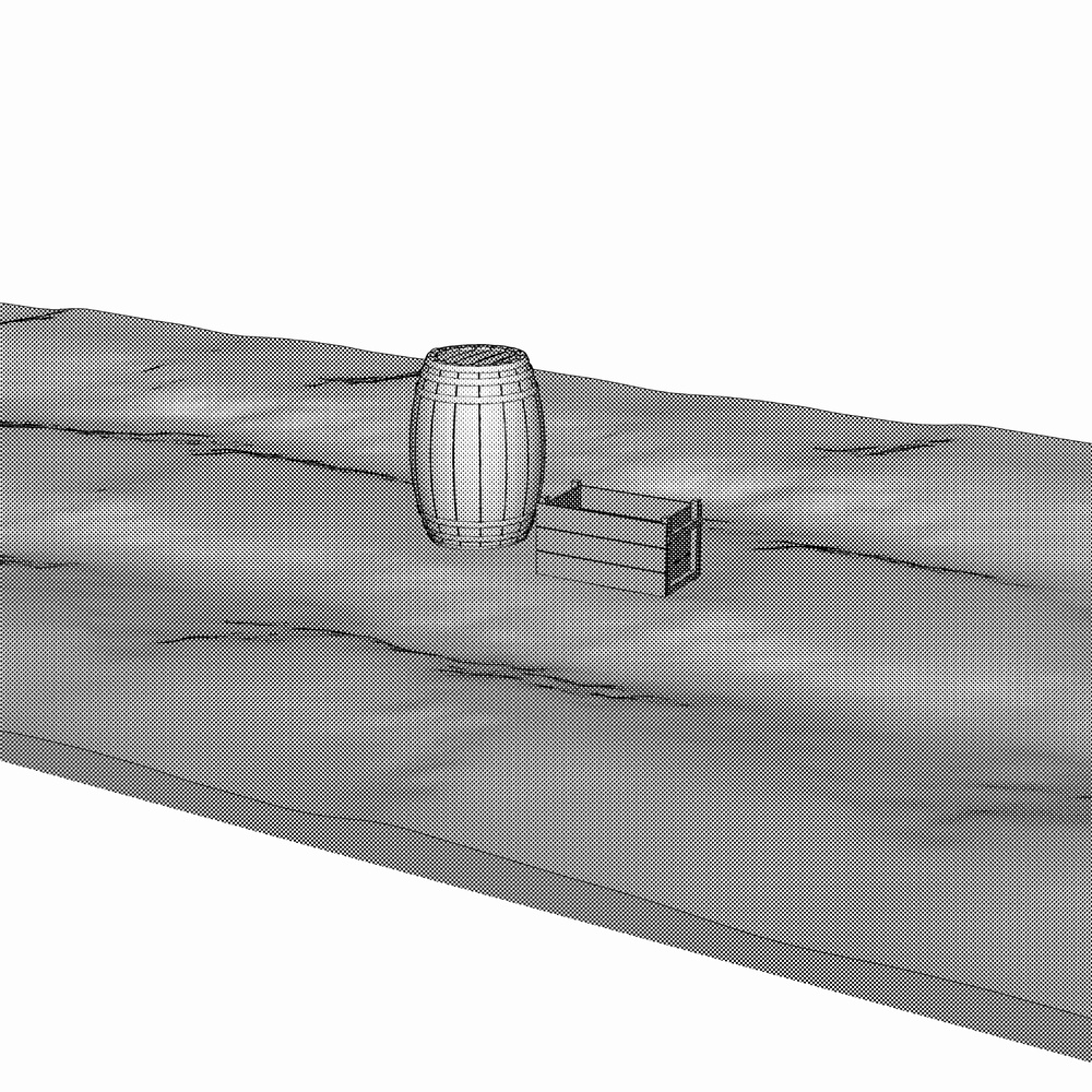 クリスタ用 二頭立て幌馬車