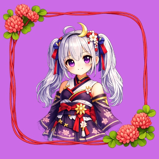 【透明PNG】シロツメクサのフレーム（全6色セット）｜アイコン・サムネ用