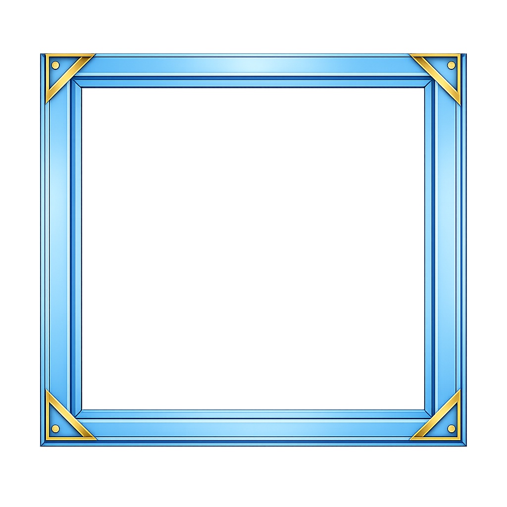 【透明PNG】木目調おしゃれ額縁フレーム 7色セット|アイコン・サムネ・立ち絵用