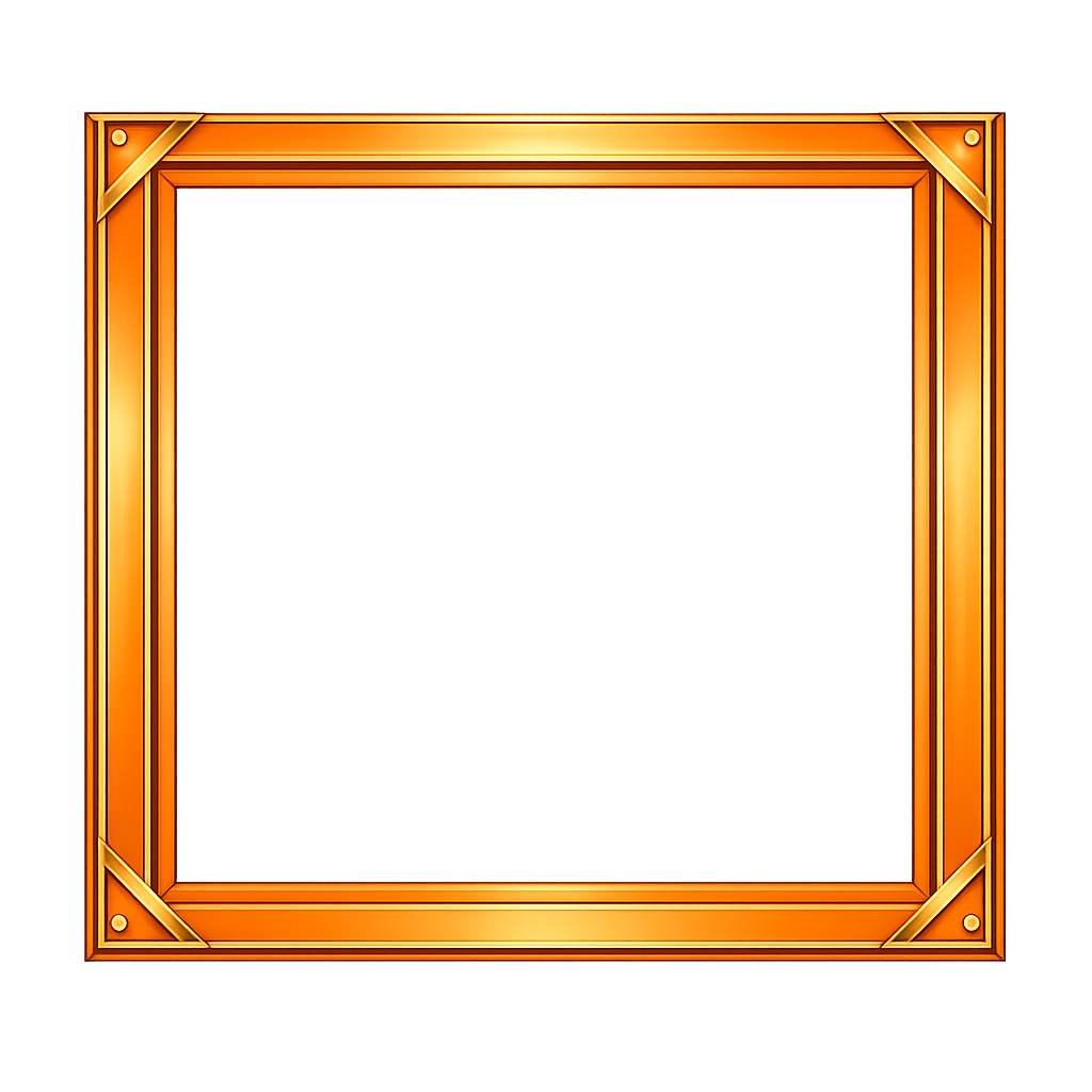 【透明PNG】木目調おしゃれ額縁フレーム 7色セット|アイコン・サムネ・立ち絵用