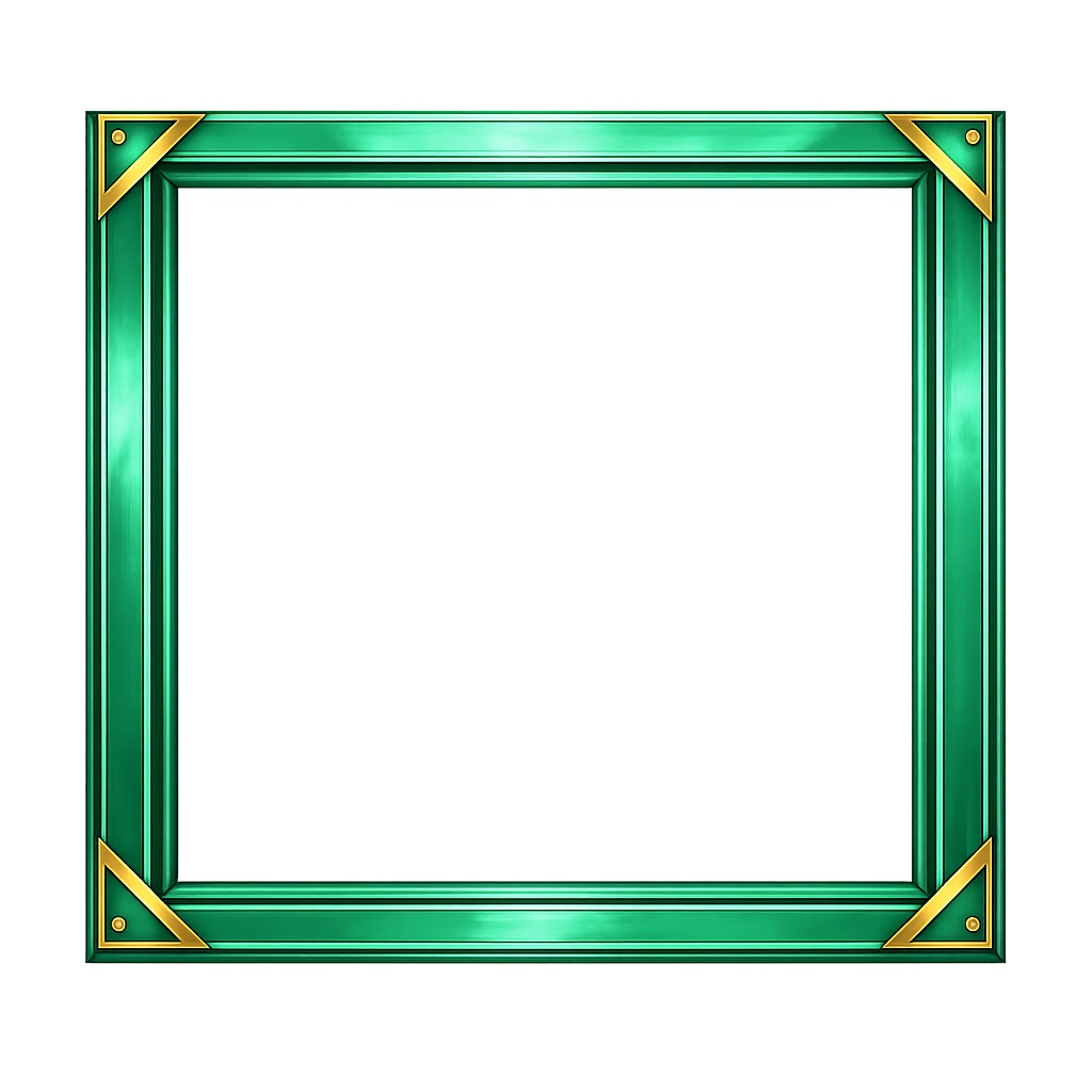 【透明PNG】木目調おしゃれ額縁フレーム 7色セット|アイコン・サムネ・立ち絵用