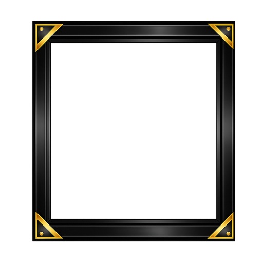 【無料配布】黒色 木目調フレーム|透明背景PNG|アイコン・立ち絵用