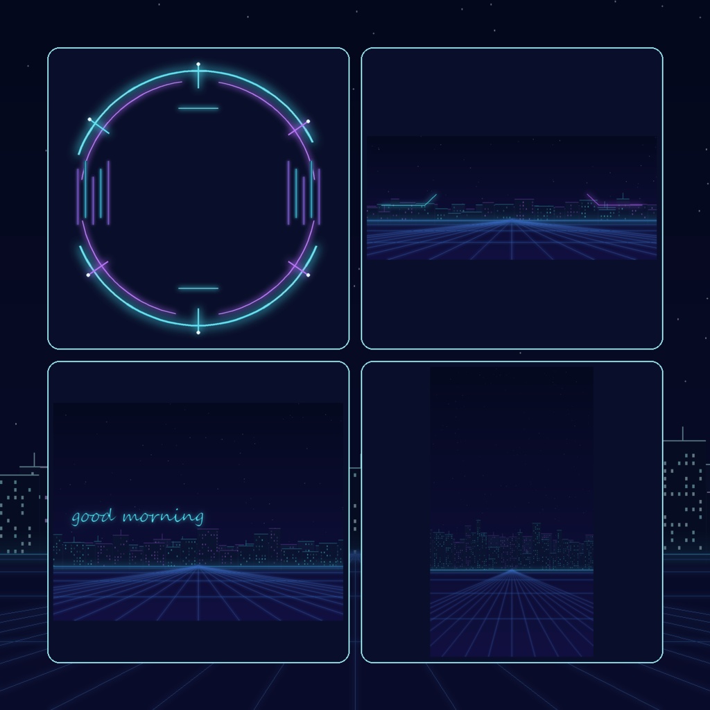 【無料】ネオン都市|IRIAM配信者向けフルセット