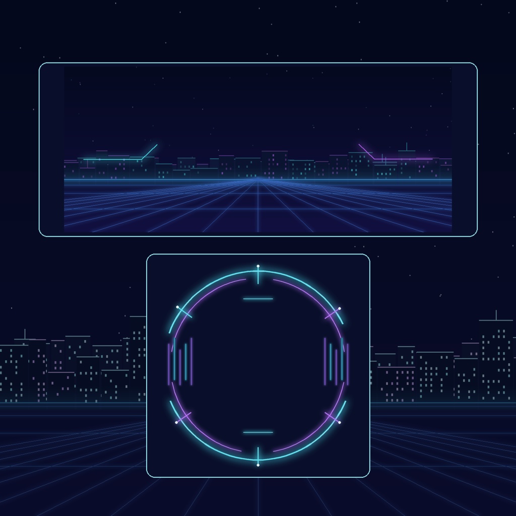 【無料】ネオン都市|IRIAM配信者向けフルセット
