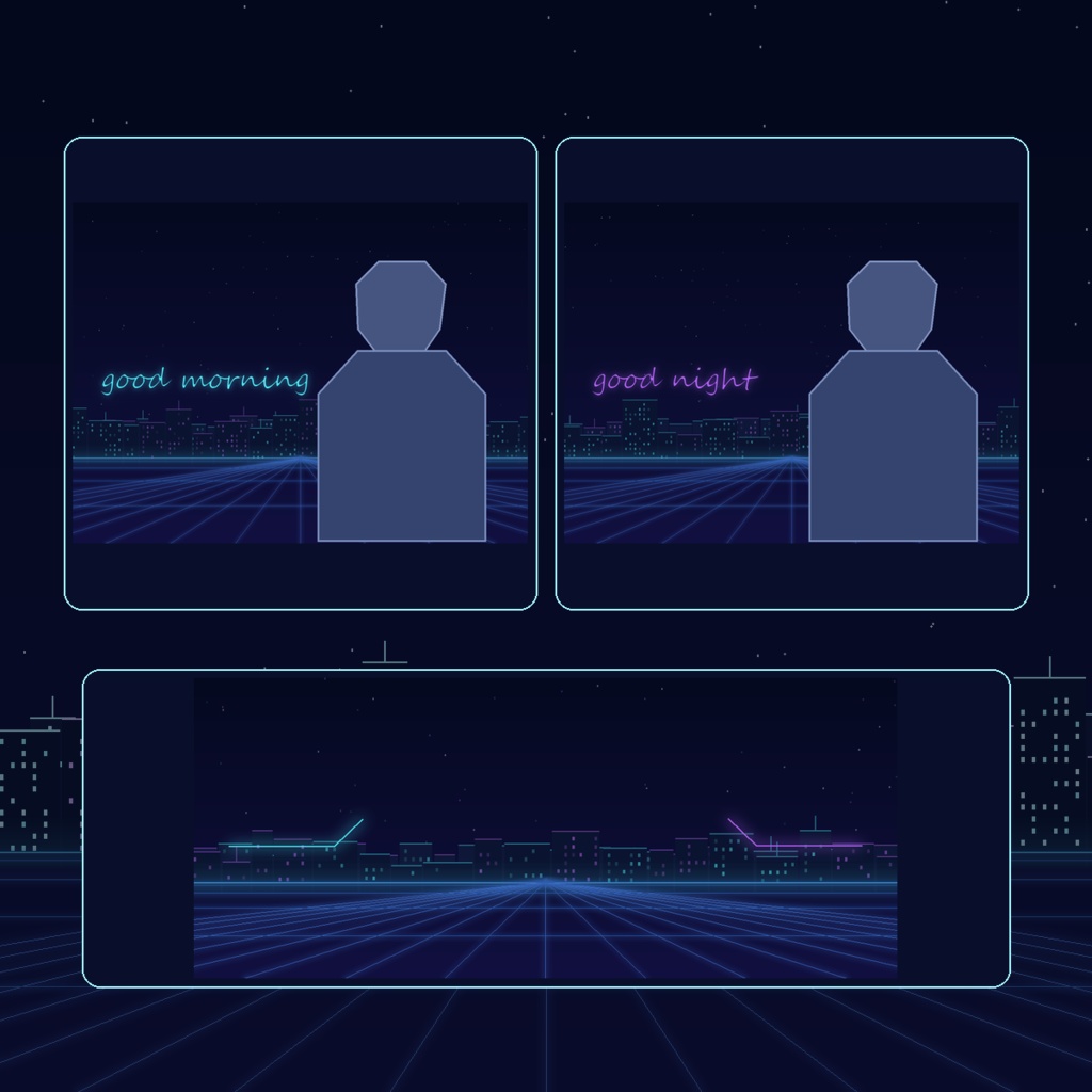 【無料】ネオン都市|IRIAM配信者向けフルセット