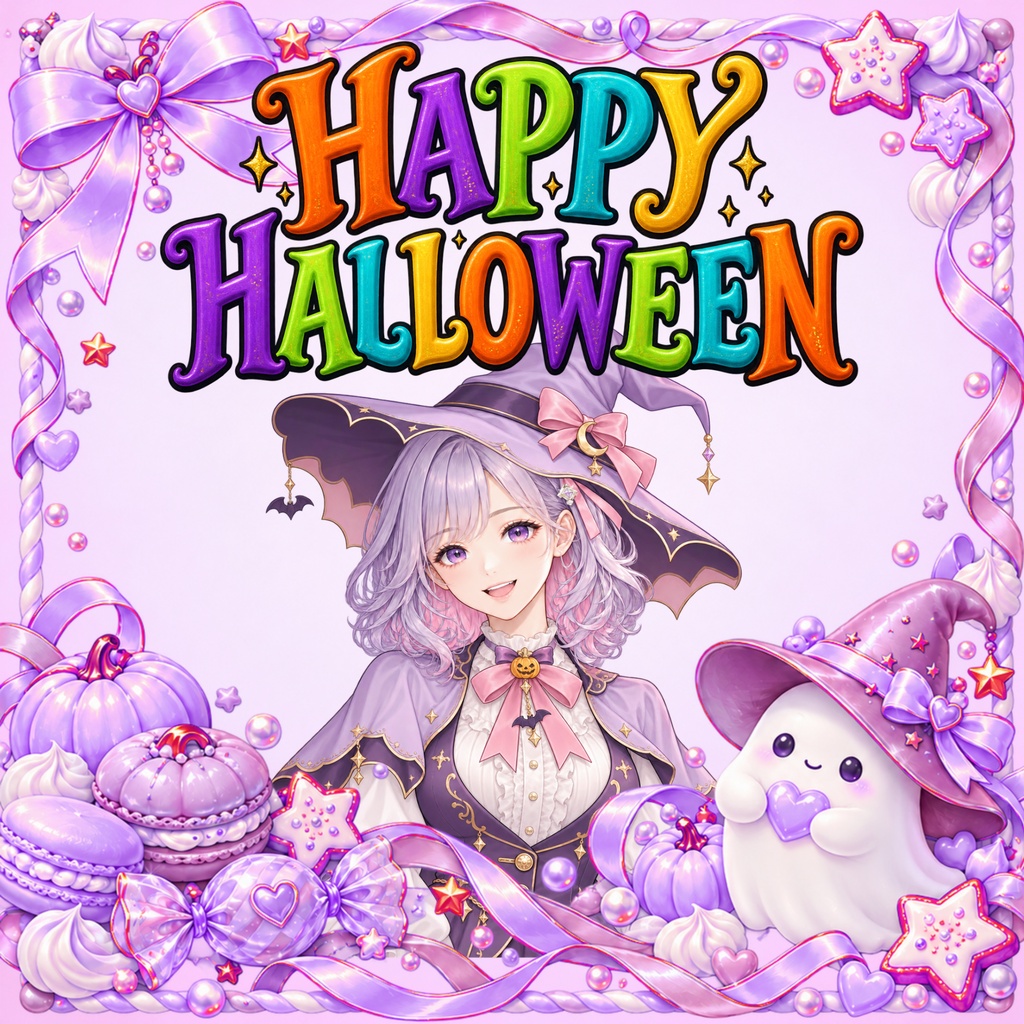 【全4色・有料フルセット】スイートハロウィン｜IRIAM・VTuber・配信者向け素材