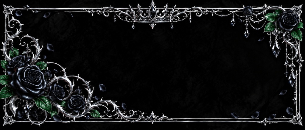 【IRIAM・VTuber】黒薔薇の王冠|ヴィラン系 配信・SNS・デジタル返礼品フルセット