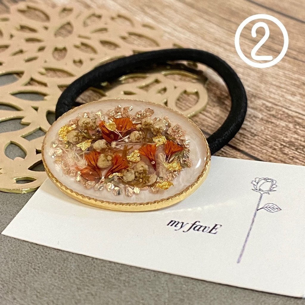 ぷっくりオーバルヘアゴム(ラベンダー)