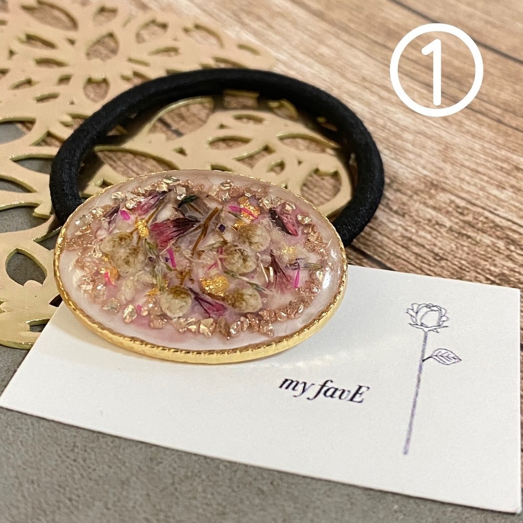 ぷっくりオーバルヘアゴム(ラベンダー)