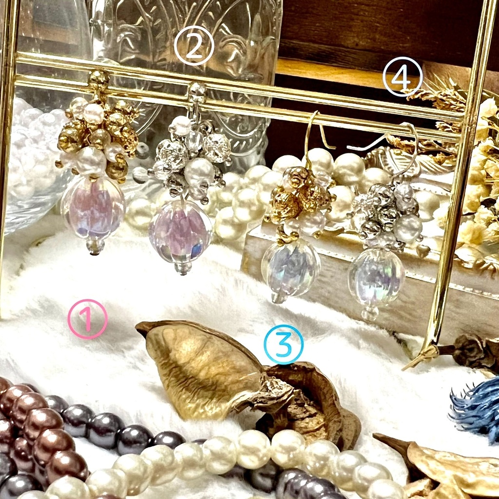 オーロラパンプキンとじゃらじゃらピアス&イヤリング