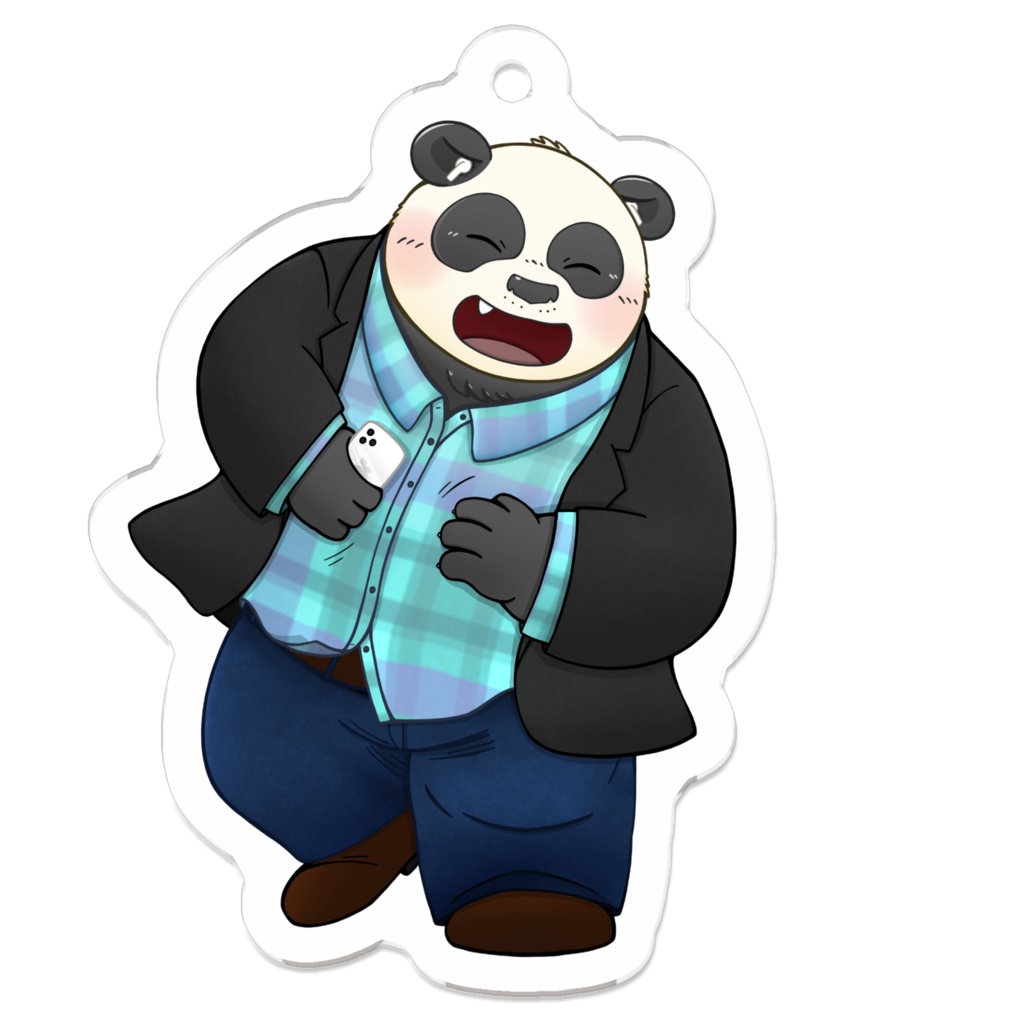 踊るパンダ (アクリルキーホルダー)