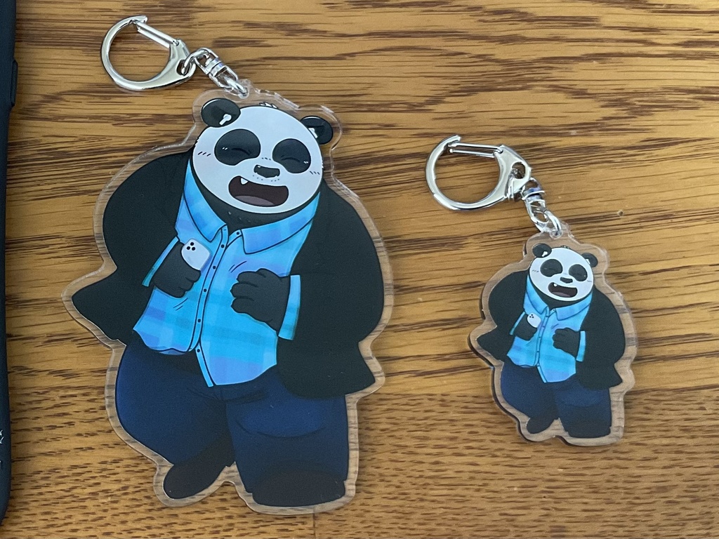 踊るパンダ (アクリルキーホルダー)