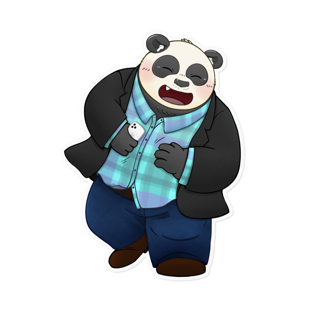 踊るパンダ (ステッカー)