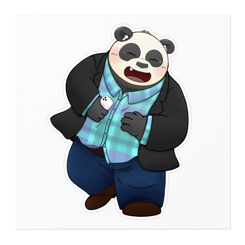 踊るパンダ (ステッカー)