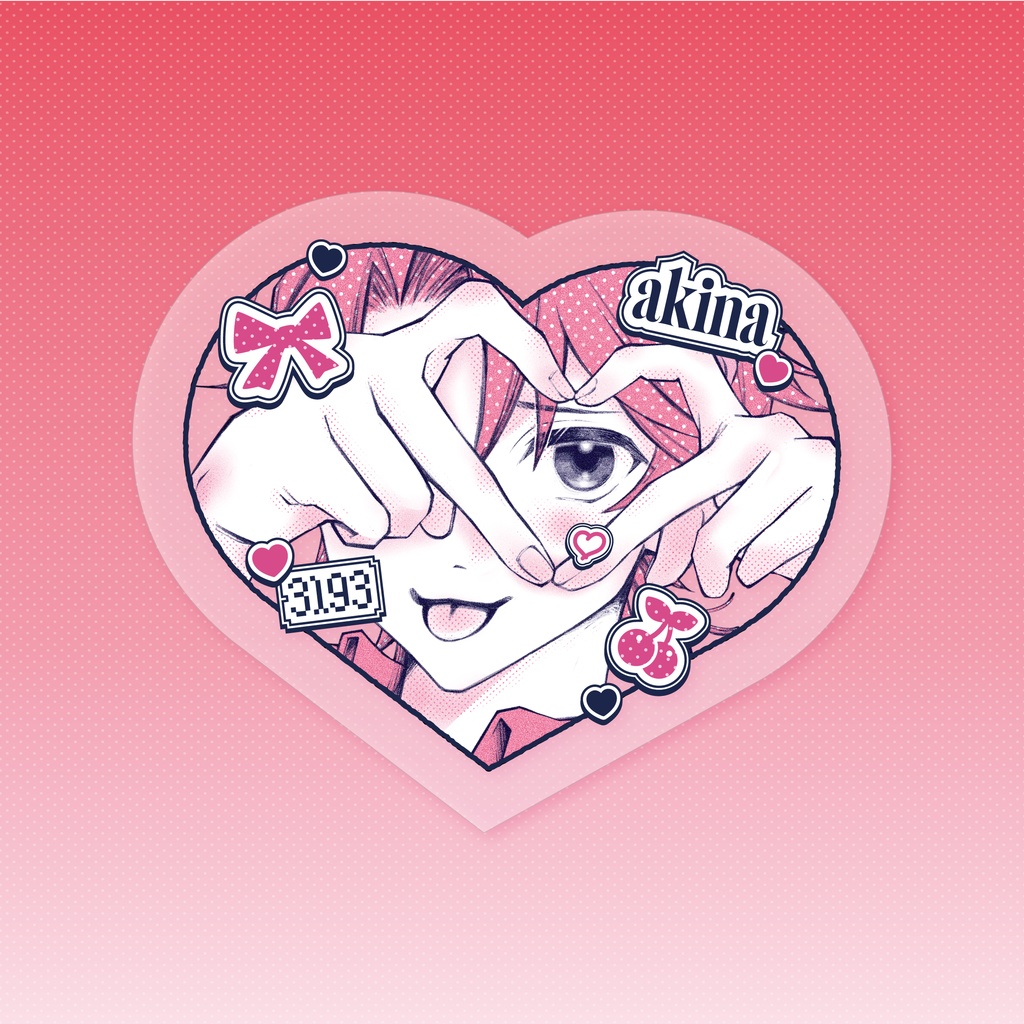 【非公式】ハートステッカー
