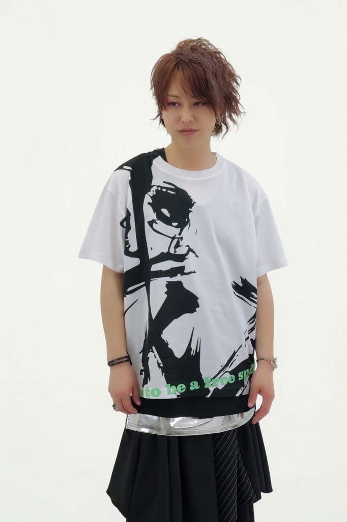 我-waRe-カリグラフィーロゴTシャツホワイト