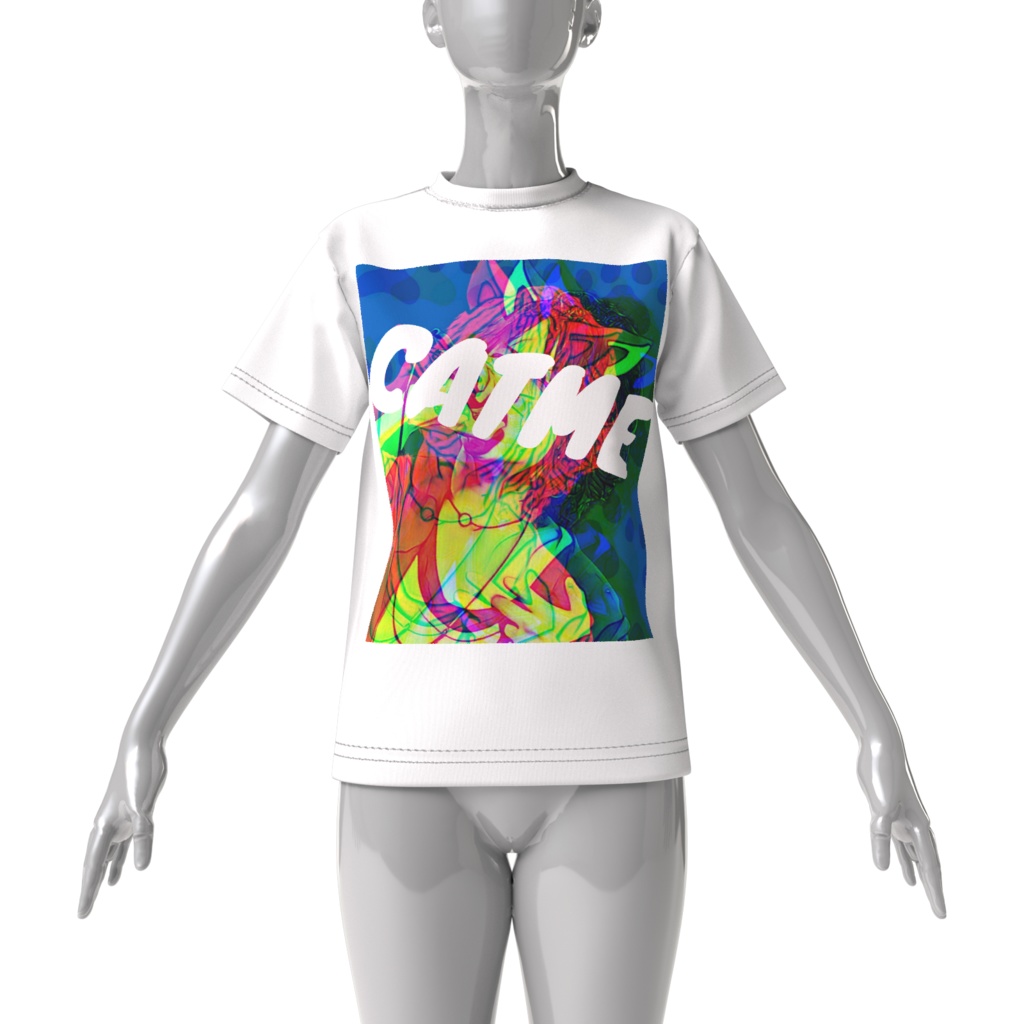 我-waRe-オーバーサイズグラフィックTシャツ ホワイト