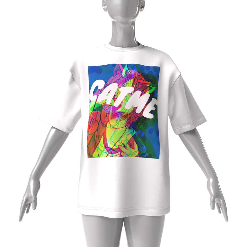 我-waRe-オーバーサイズグラフィックTシャツ ホワイト