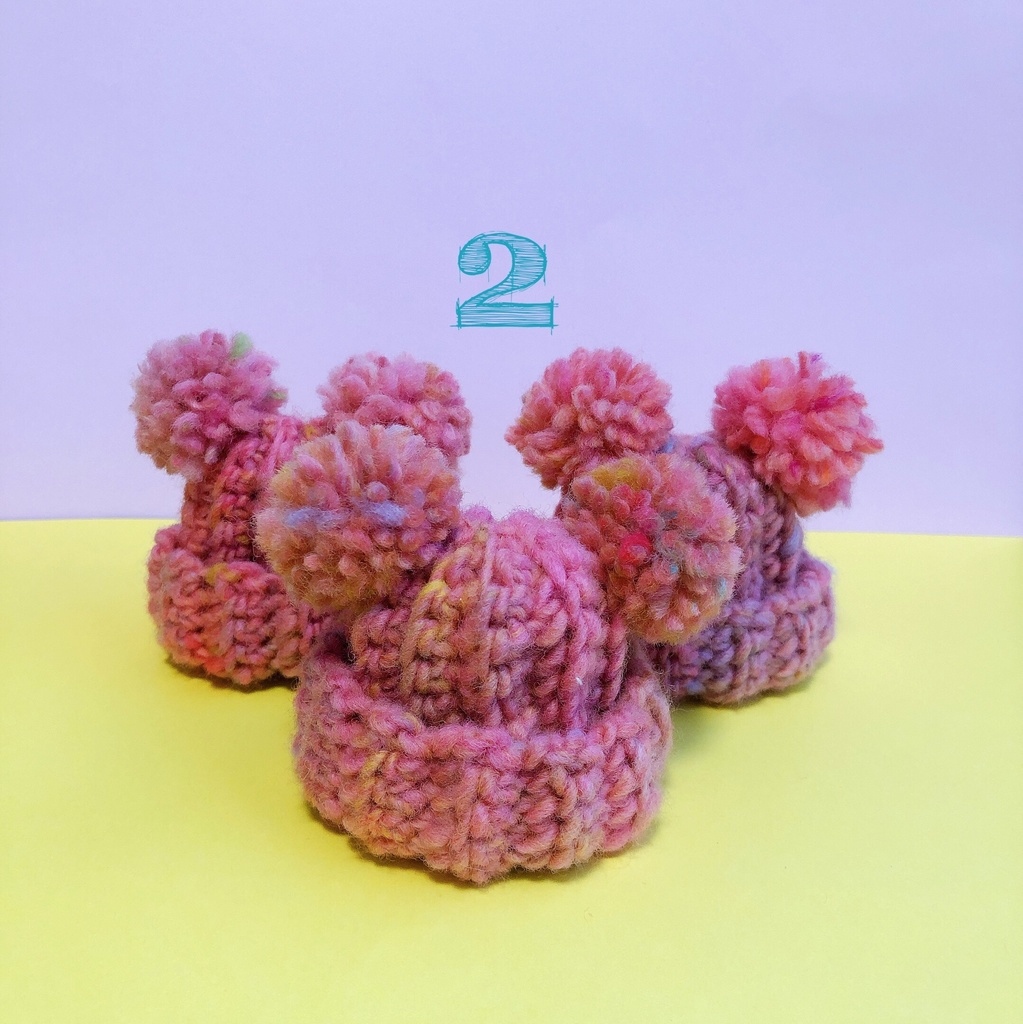 おみみなぽんぽんニット帽 ※紹介文をご確認下さい