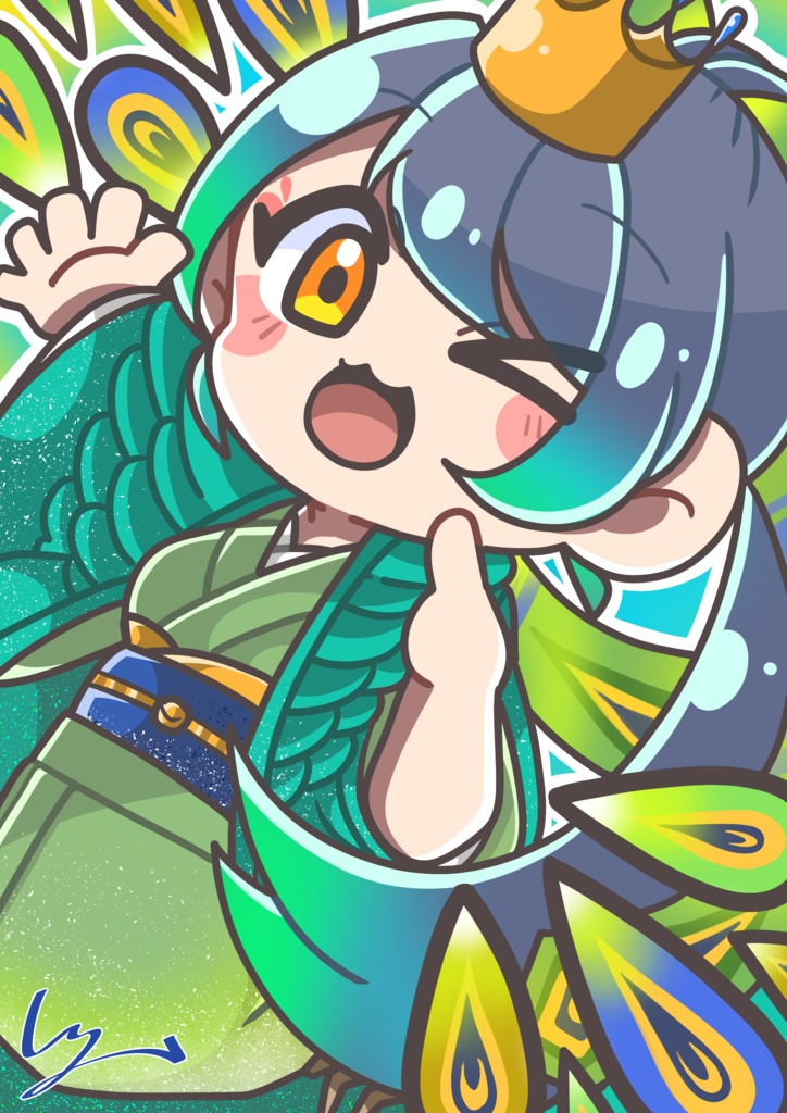 【展示イラスト】ブイミノ3 クジャクちゃん