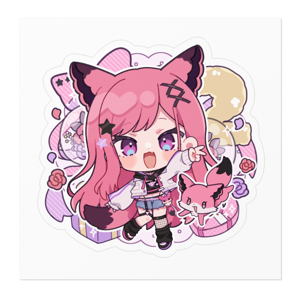 SD真朱ぐれこステッカー(2周年記念)