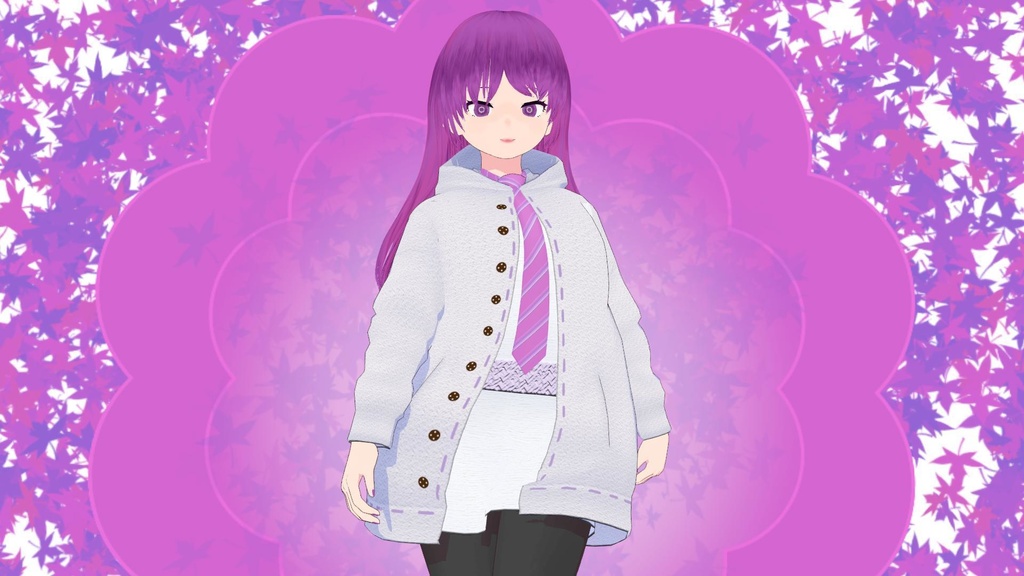 【VRoid】Purple Vtuber Model【Vtuber】