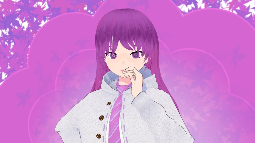 【VRoid】Purple Vtuber Model【Vtuber】