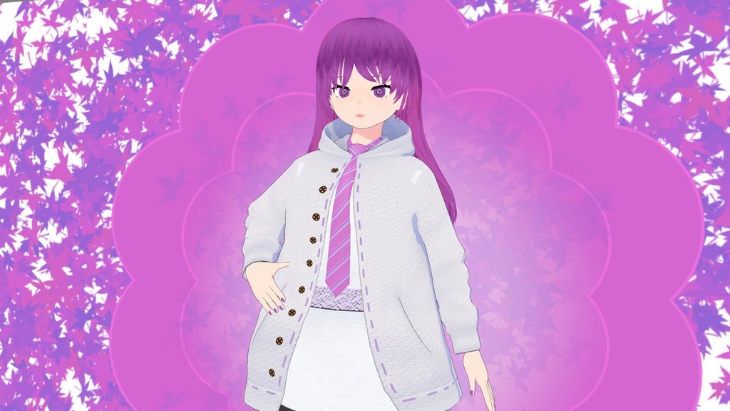 【VRoid】Purple Vtuber Model【Vtuber】