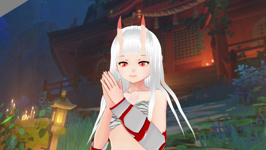 【VRoid】Model - Luma Karav - Oni girl -【Vtuber】