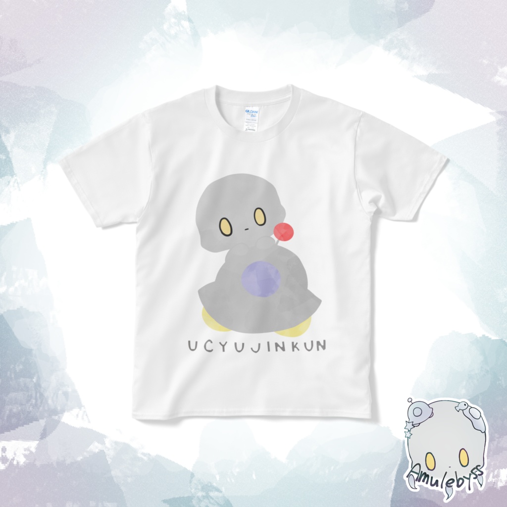 うちゅうじんくん白Tシャツ【片面】