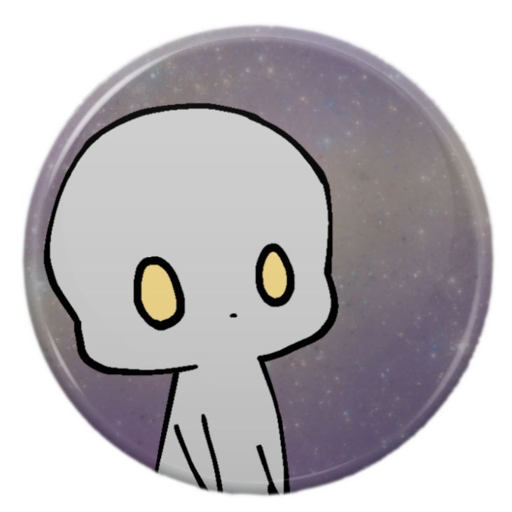 宇宙なうちゅうじんくん缶バッジ