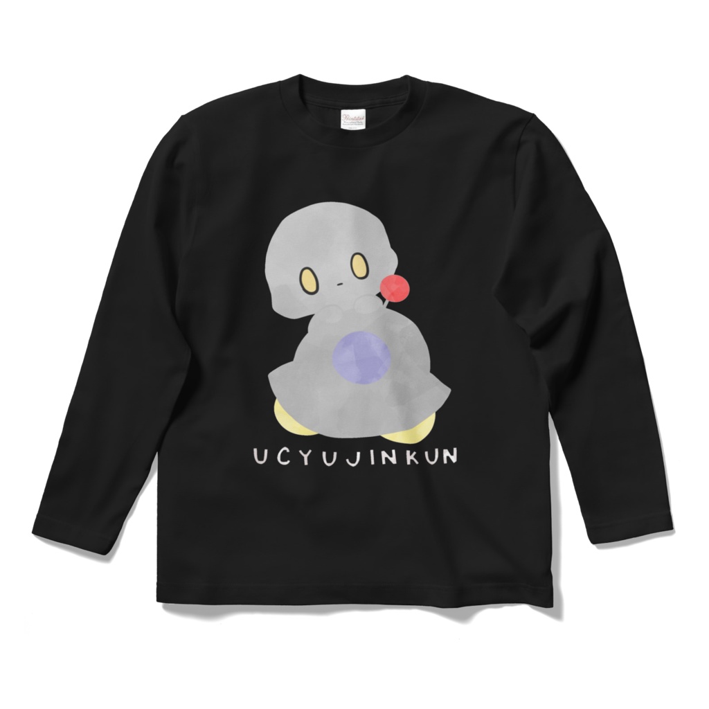 うちゅうじんくんロングTシャツ【黒】