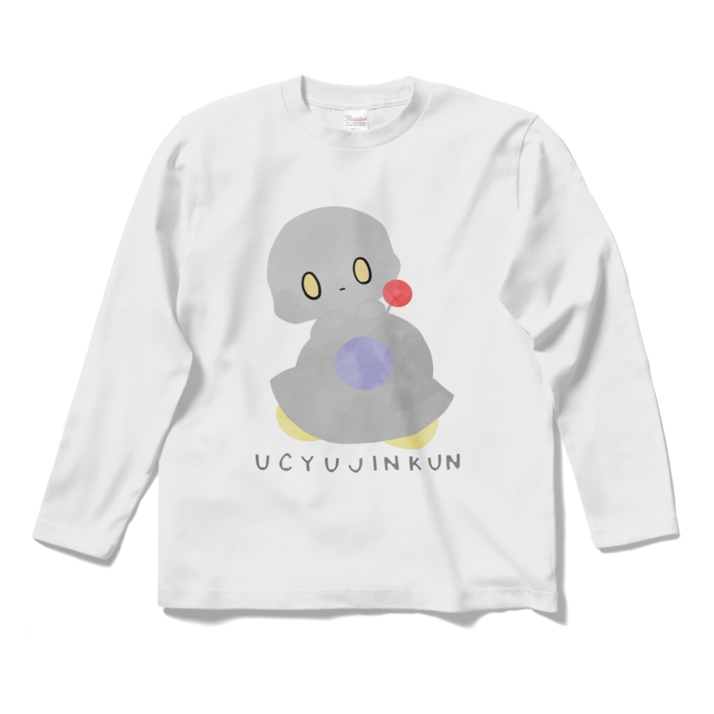 うちゅうじんくんロングTシャツ【白】