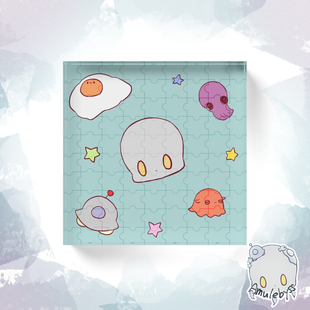 パズル風アクリルブロック