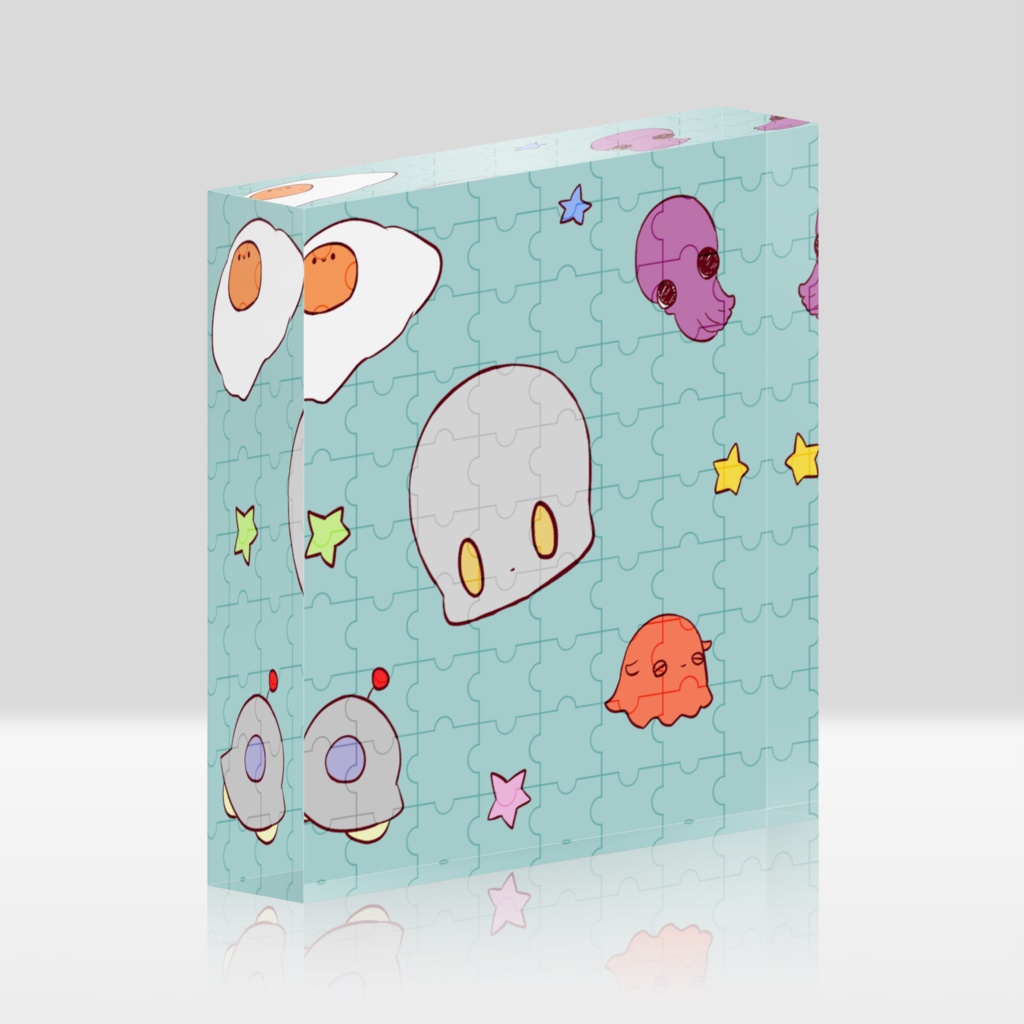 パズル風アクリルブロック