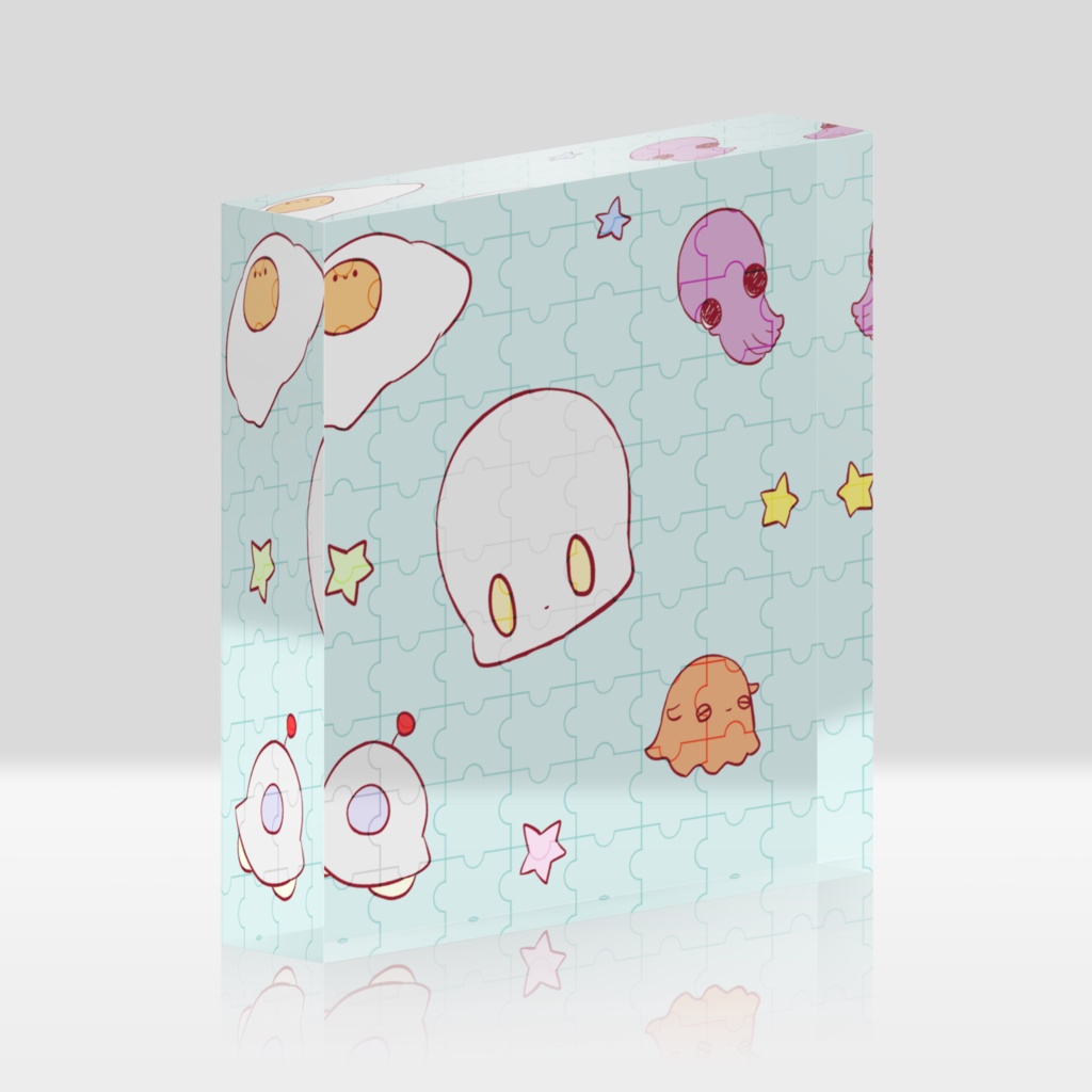 パズル風アクリルブロック