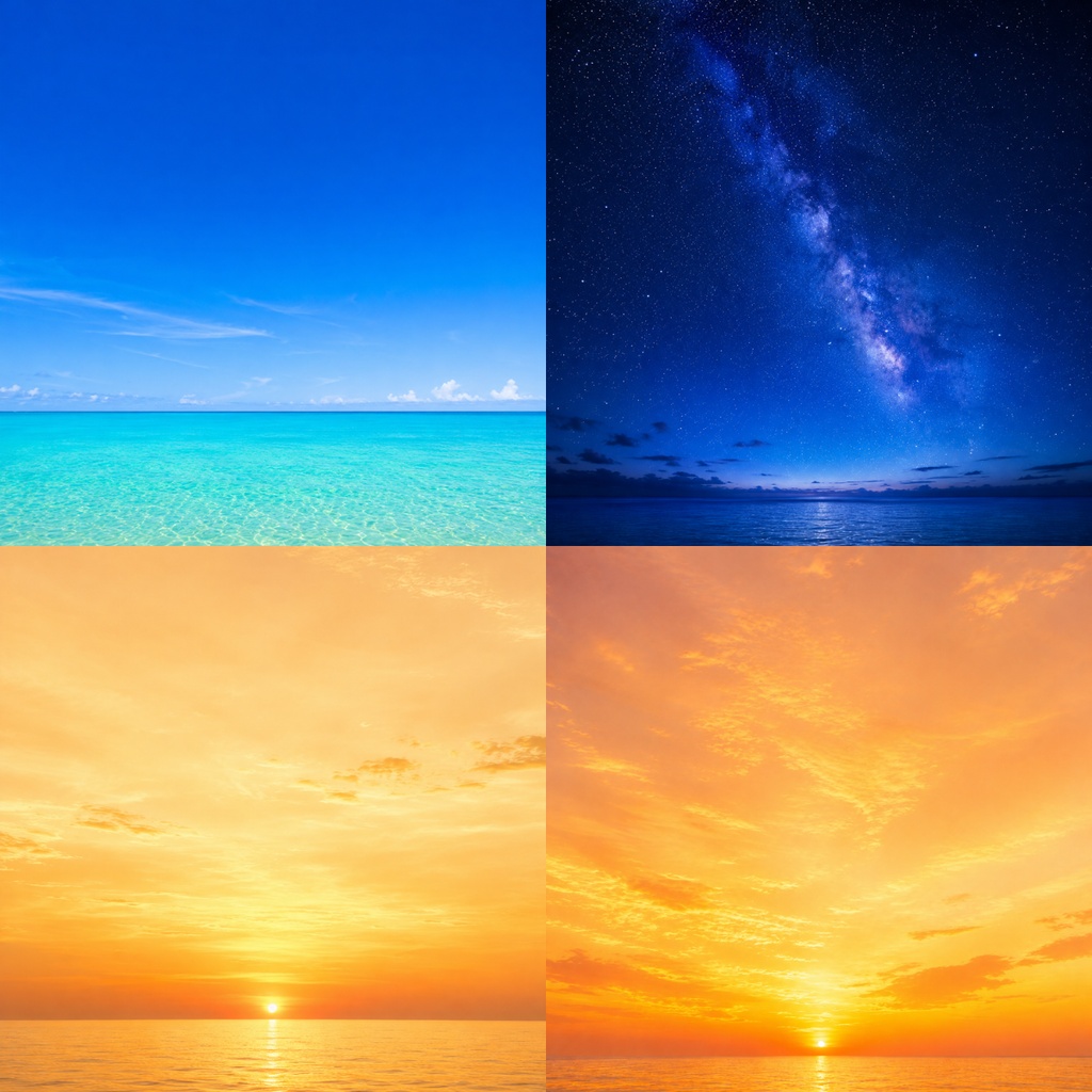 沖縄の海と空 グラデーション背景素材集【20点】