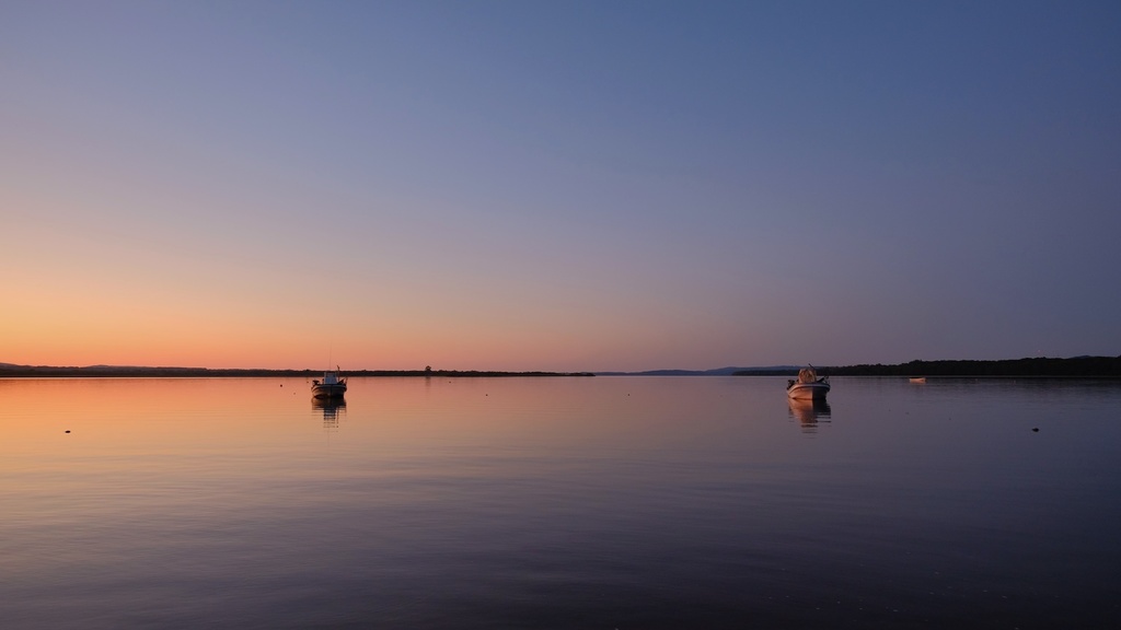 旅するトートバッグ『夕暮れの女満別湖畔』