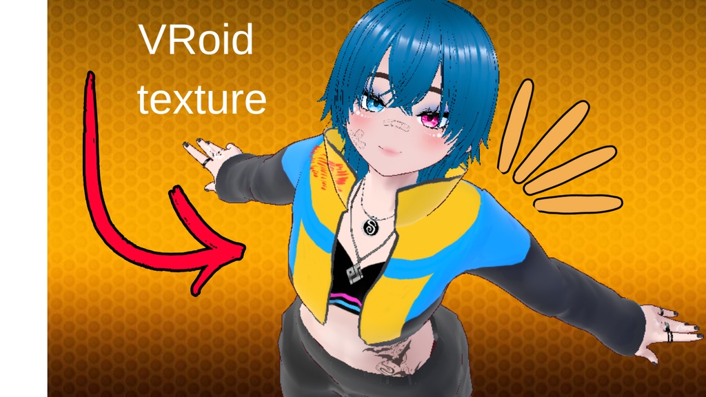 [VRoid texture] ( crop jacket)