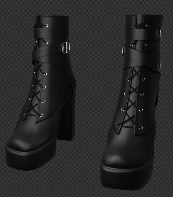 Custom 3D Goth Boots