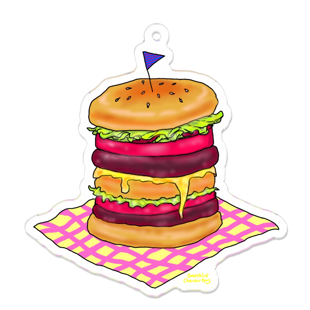 I love hamburgerキーホルダー70×70