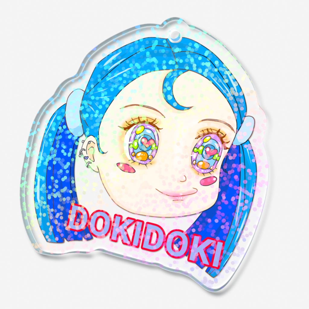 キラキラガール グリッターキーホルダー