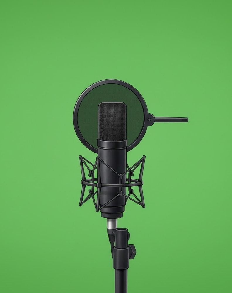 Micro vtubeur fond vert