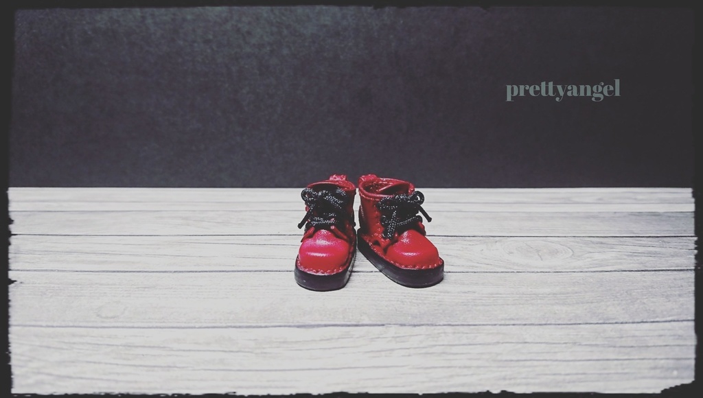 編み上げブーツ【赤】