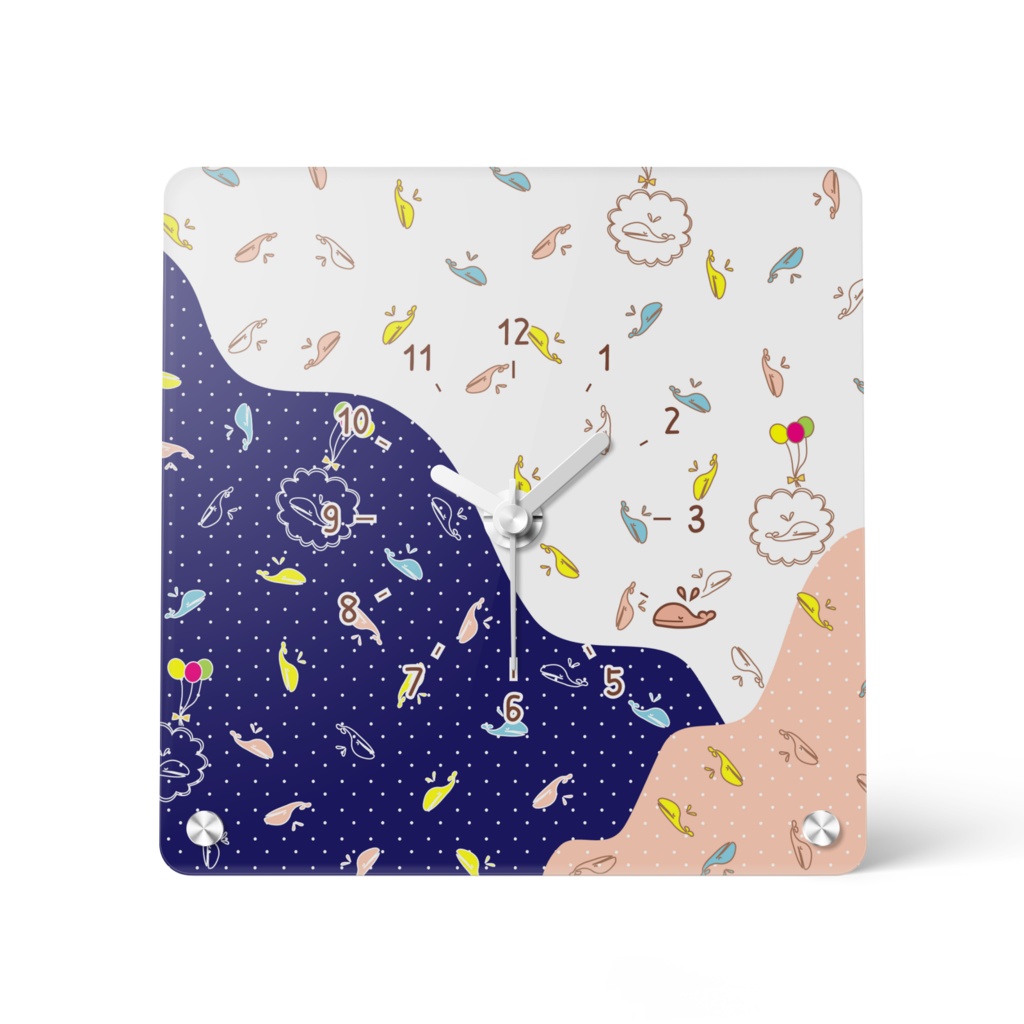 【アクリル時計】sea navy 