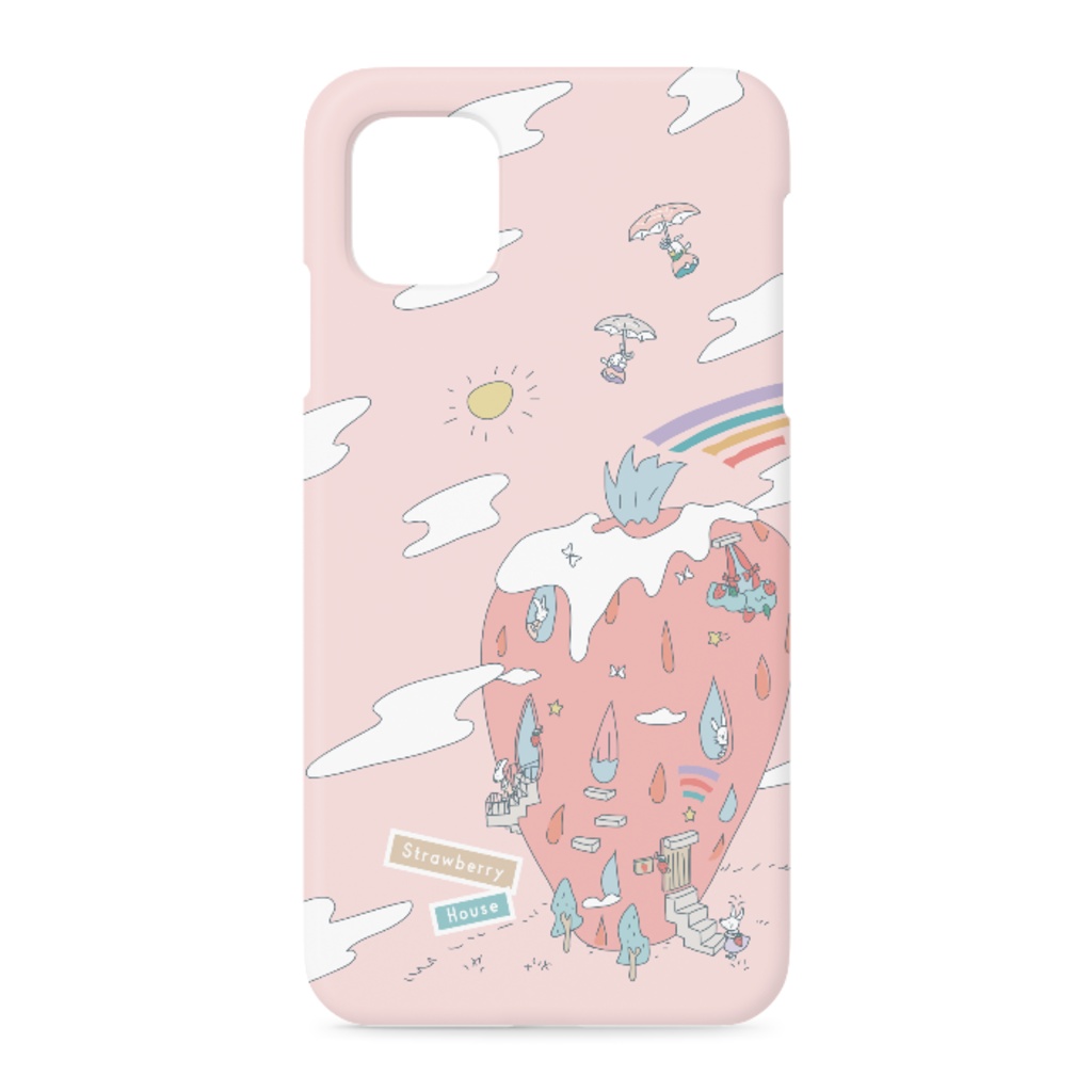 ストロベリーハウスと虹 iPhoneケース