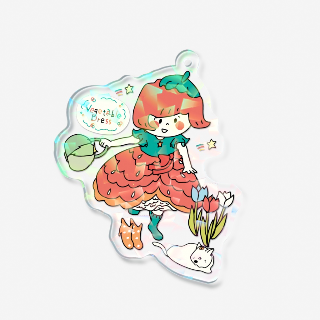 きいちごちゃんのキラキラキーホルダー