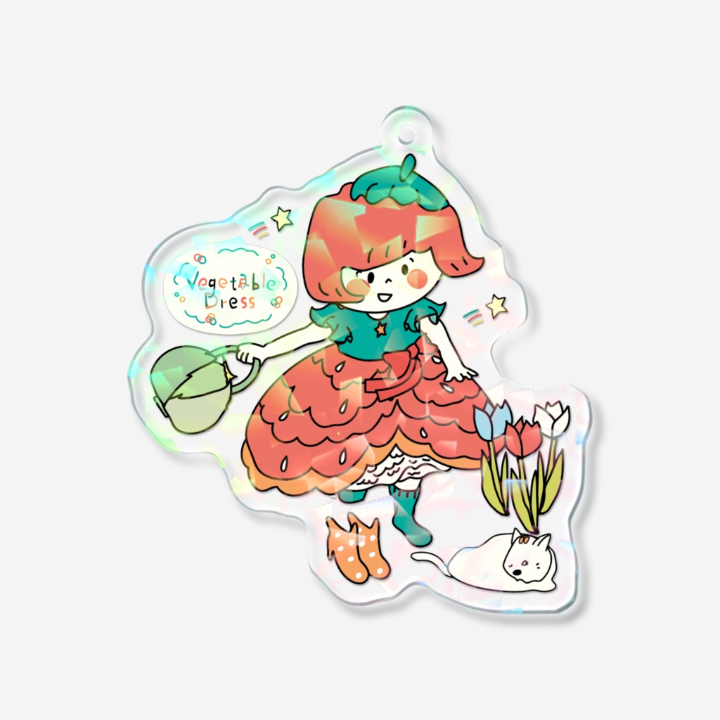 きいちごちゃんのキラキラキーホルダー