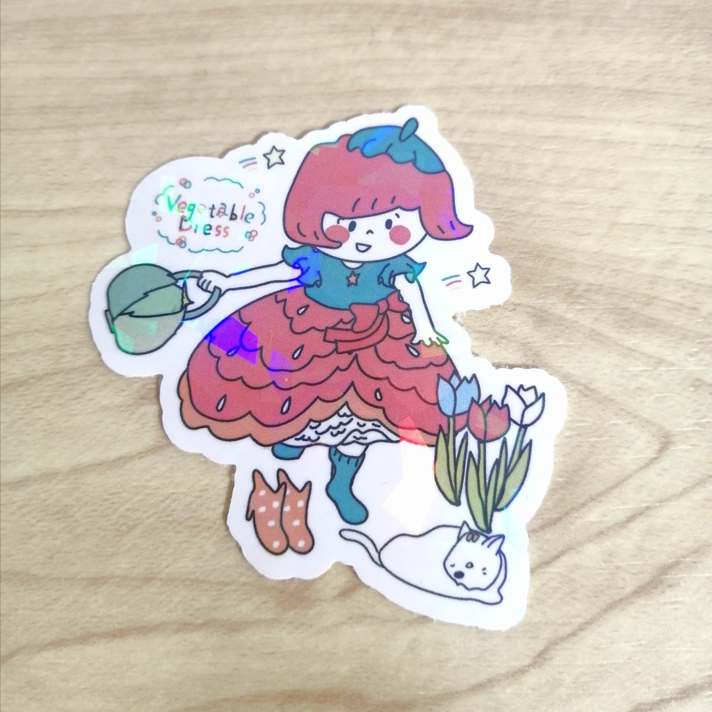 きいちごちゃんのスマホステッカー